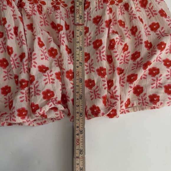 Japna Womens Red Floral Mini Dress V Neck Sleeveless Size Small Tiered Country - Picture 5 of 5